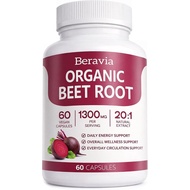 Organic Beet Root Capsules, High Potency Beet Root Powder, (1)