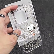 Metal Lens Snoopy Casing For Googel PIXEL 10 9 PRO XL 9A 8A PIXEL8 PIXEL9A PIXEL9  Clear  Soft Cute 