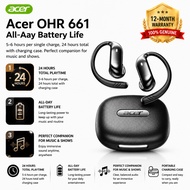 Acer OHR 661 Open Ear Earbuds Bluetooth 6.0 Wireless Earhook Earphone 24H Battery IPX5 Waterproof Sp