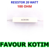 100 R OHM 20 WATT RESISTOR 5 PERCENT R 20W 20 W R20W FVKOTIM CHALK