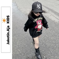 HIJAU Jacket Aja Hoodie Anak BEAR I AM LOTSO BEAR CUTE TEDDY (1th - 12th) Jacket Boy Girl Kids Boys 