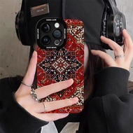 Ethnic Style Totem Flower Apple 16Promax Phone Case 15pro Frosted Angel Eye iPhone13/14 Shock-resist