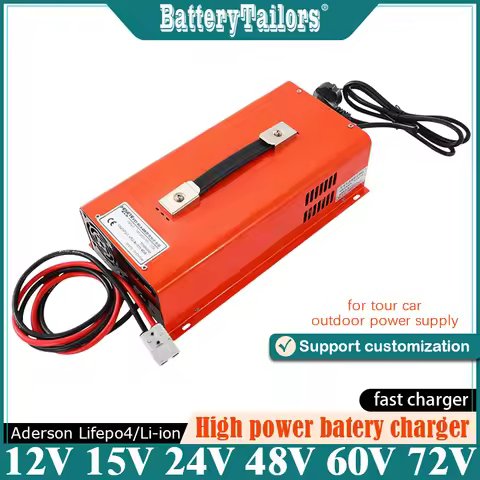 14.6V 29.2V 43.8V 87.6V 92.4V 20A 40A 50A 60A 80A 100A Battery Chargers with Silent Cooling Fan for 