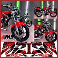 Decal Sticker Striping Variasi Motif Ori Ninja SS 150 2013 Merah - Ninja Ss 150 2014 2015 - Ninja Ss