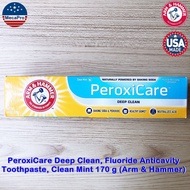 Arm & Hammer™ PeroxiCare™ Deep Clean Fluoride Anticavity Toothpaste Clean Mint 170 g ยาสีฟัน สูตรเพอ