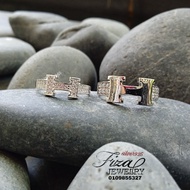 cincin H silver 925 original, cincin H perak 925, silver 925 H ring, cincin H permata putih silver 9