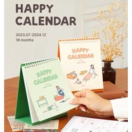 Korea Indigo 2024 Cute Desk Calendar Office Desktop Decoration Simple Calendar Planner Notepad
