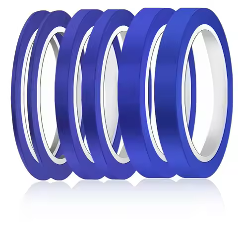 3 Rolls of Blue Tape, 3/6/12 mm Wide Masking Tape, Fine Line Painter's Tape for Car, School, Office,