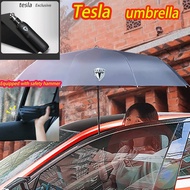 Tesla Umbrella Automatic Umbrella Car Folding Umbrella Sun Umbrella Tesla Model3 ModelS ModelX ModelY Exclusive