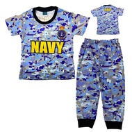 Navy uniform Kids Sleepwear / Baju Kanak / 童装 (1Y - 12Y) [ Ready Stock ]