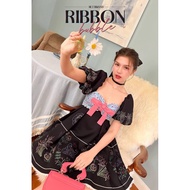 A052(Size XS) New BLT BRAND Ribbon bubble Dress Label