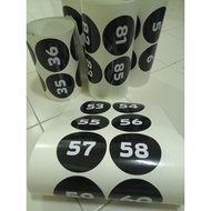 Number Circle Sticker 1-100/1-50 Waterproof 1 Strong Adhesive If You Want To Change The Color Please