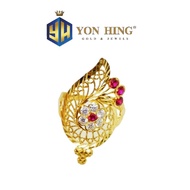 Cincin Design India Saiz 14 19.5 20 Emas 916 (28750-17)(30079-9) Yon Hing