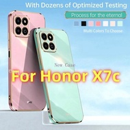 Square Plating Multi Color Casing For Honor X7C 4G 5G 2024 HonorX7C X7 C Side Silicone Soft Shockpro