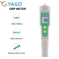 YAGO ORP Meter ORP-169E, Digital Redox Tester with Replaceable Probe, Waterproof Design for Aquarium