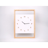 Frame Clock Frame Wall Clock Jam Dinding Kayu