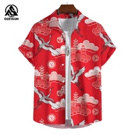 Mens shirt for Men Summer short sleeve shirt Hawaiian shirt 36