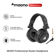 MAONO AU-MH601 50MM Drivers Studio Headphones Over Ear Stereo Monitor Closed Back Headphones for Mus