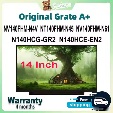 Original New A+ 14" Laptop Lcd Screen Monitor Panel Slim NV140FHM N4V N61 NT140FHM N45 N140HCG GR2 N