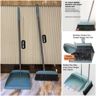 Floor Broom Dustpan Set Dustpan and Broom Set 2-IN-1 Combination Broom Dustpan Cleaning Tool Multifu