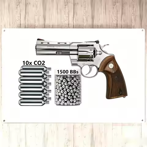 Air Pistol Colt Python - Full-Auto Blowback .357Magnum Revolver Co2 BB - 310 Fps A Household Adornma
