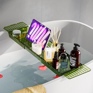 ชั้นวางของในห้องน้ำแบบอเนกประสงค์สำหรับอ่างอาบน้ำ,ที่วางแท็บเล็ตโทรได้อ่างอาบน้ำป้องกันการลื่นไถลได้ (56-80ซม.)
