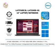 Dell Latitude L3450-i51335-8-512-W11-C 14" Laptop/ Notebook (i5-1335U, 8GB, 512GB, Intel, W11P) DL-L
