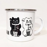 招財貓 貓 搪瓷杯 琺瑯杯  廚房用具 早餐 牛奶杯 餐桌 鋼杯 琺瑯