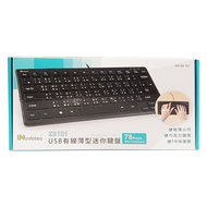 infotec 英富達 USB有線薄型迷你鍵盤  KB101  黑色