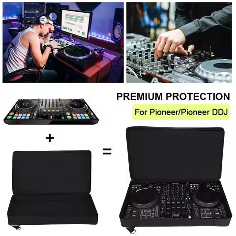 Carrying Case Thickened Inner Liner DJ Controller Case with Adjustable Shoulder Strap for Pioneer DD