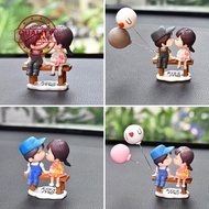 Anime Couples For Car Ornament Model Cute Kiss Balloon Figure Auto Interior Decoration H2f8