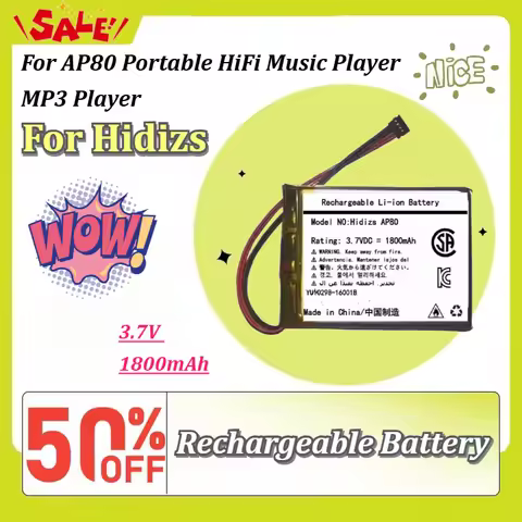 For Hidizs AP80 3.7V 1800mAh Rechargeable Li-ion Battery Replacement Portable HiFi Music Player MP3 