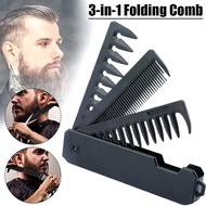 Foldable 3-in-1 Hair Comb With Wide & Fine Teeth, Anti-static Portable Comb For Travel & Daily C6b4