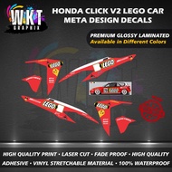 HONDA CLICK V2 LEGO CAR META DESIGN DECALS (WATERPROOF, LAMINATED, FADE PROOF)