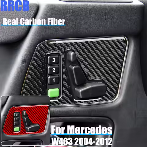 Real Carbon Fiber Car Accessories Seat Heating Soft Cover Sticker For Mercedes-Benz G Class W463 G50
