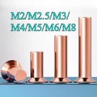 Copper countersunk head rivets GB869 percussion type flat head flat cone head solid rivets Copper d 