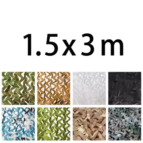 8 colors 1.5*3M Reinforced Camouflage Nets Army Hunting Garden Fence Shade Outdoor Camo Nettin 1.5x3