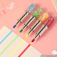 5 Pcs Lipstick Shape Highlighter Pen Highlighter Markers Bible Marker Pen