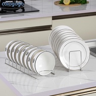 COLO Kitchen Organizer Stainless Steel Dish Bowl Rack Drying Shelf Utensil Cutlery Drainer Storage Holder