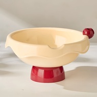 Household High Footed Fruit Platter Stylish Fruit Basin That Can Be Drained Living Room Coffee Table