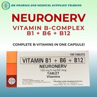 NEURONERV VITAMIN B-COMPLEX B1+B6+B12 100 TABLETS Vitamin B Complex