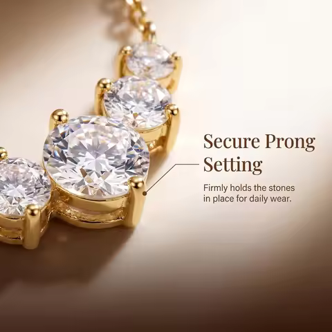 2.8ct Moissanite Necklace for Woman Wedding Fine Jewely with Certificates 925 Sterling Sliver Plated