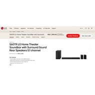 LG S60TR Home Theater Soundbar with Surround Sound Rear Speakers 5.1 channel