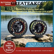 GREATESKOL Fly Fishing Reel, WF Floating Fly Line Large Arbor Fly Reel Combo, Lightweight Backing Le