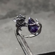 "The world is inherently foul, sin and love sing in unison" INTJ Black Rose Impression Ring Artistic