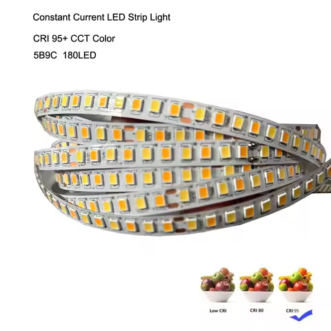High CRI 95+2835 LED Strip 5B9CX2 Constant Current 180D/m LED Ribbon 3 meters 35Wx2colors Light Tape