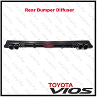 Toyota Vios 2014 3RD GEN SUPERMAN Rear Bumper Lip Diffuser (Matte Black)