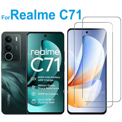 1/2/3/4Pcs For Realme C71 Tempered Glass Screen Protector Glass