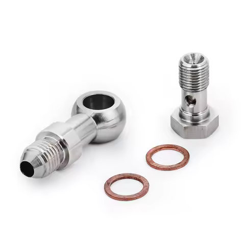 Racing Banjo Bolt Kit M10x1.0 to 4AN vr6 Turbo Oil Feed 1.5mm Restrictor For 4d56 Mitsubishi td04 tu