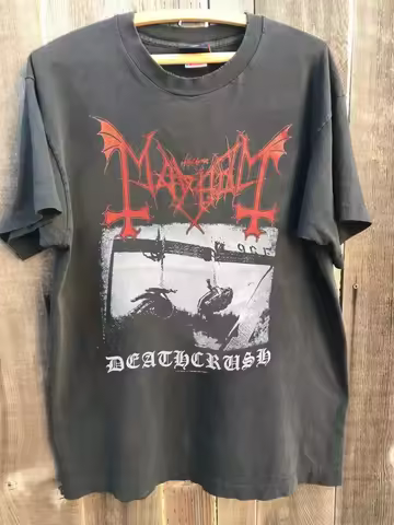Mayhem Death Crush Chacoal Short Sleeve Cotton T-Shirt New Summer Men's Women's Retro Fashion T-Shir
